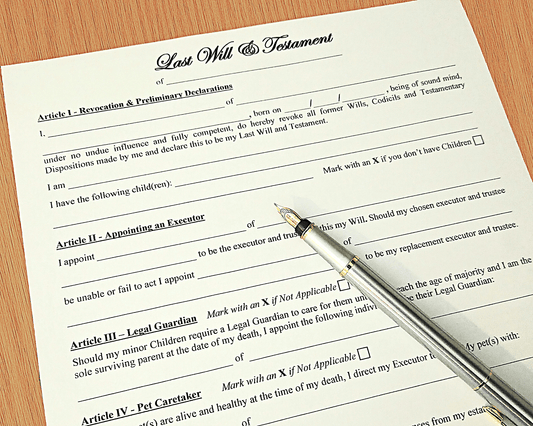 write your own Will with a legal Will Kit