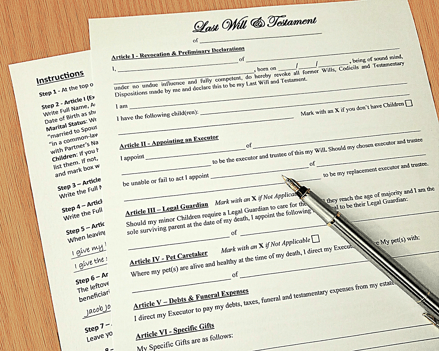 buy a will kit from your will and testament